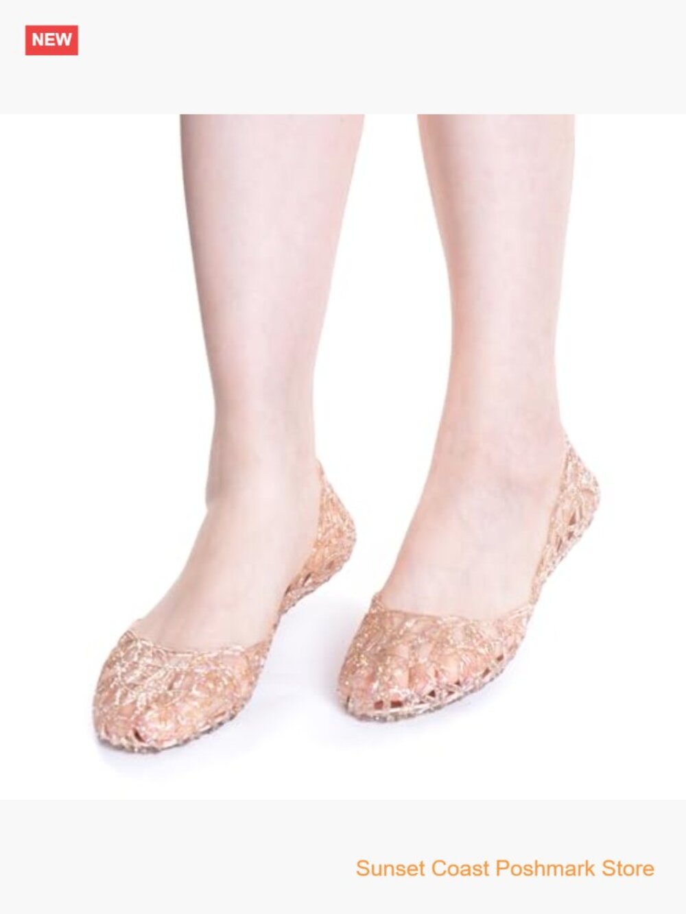Women Flat Heel Summer Beach Jelly Shoes - Picture 2 of 7